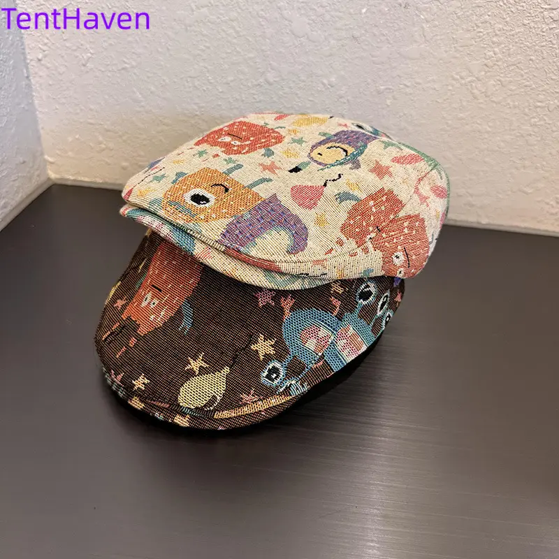 2026 New Japanese Cartoon Monster Forward Hat Female Korean Edition Face Show Little Bailey Hat Retro Street Painter Hat Duck Tongue Hat