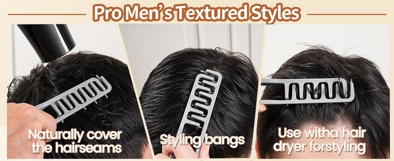 Puff Texture Styling Comb Natural Curl Perm Tool Root Volume Cover Hair Gap Beauty Brush, Hair Care Accessory, Easy Use