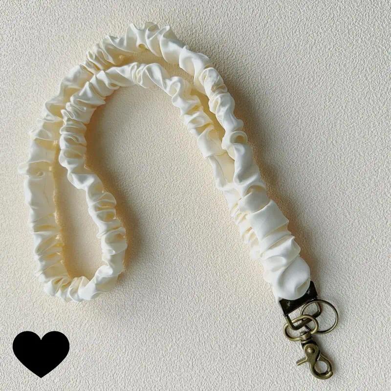 Stretchy Scrunchie Lanyard for ID Badges & Keys - Durable Lightweight Rotatable Metal Base & Sturdy Spring Clasp - Adjustable for Comfort - Perfect for Work Travel & Gym - Hypoallergenic Fabric