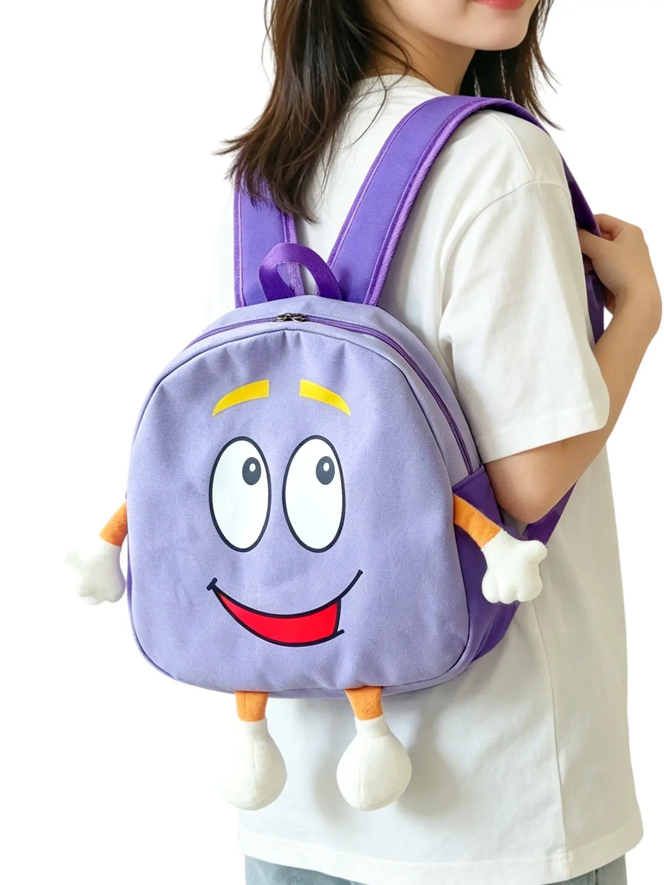 Cute Canvas Backpack for Women, Commuter Travel Casual Shoulder Bag, Fits A4 Paper and 12 Inch Tablet, Perfect Birthday Gift