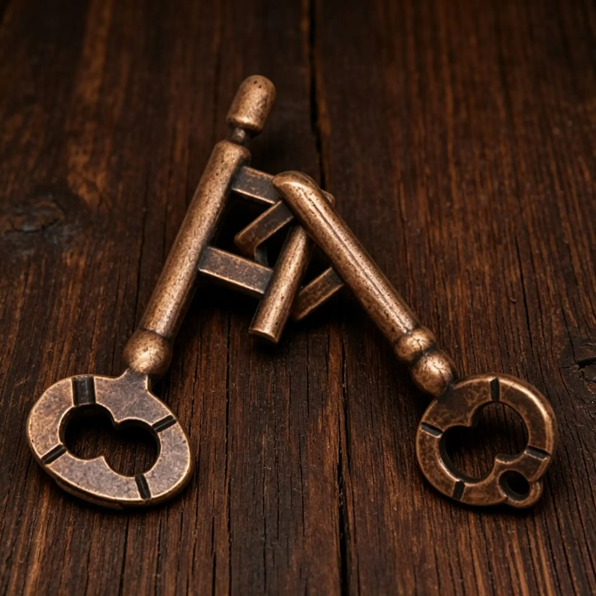 Zinc Alloy Key Puzzle Toy, Metal Brain Teaser Unlocking Game, Adult and Child Intellectual Challenge, Kongming Lock, Lu Ban Lock