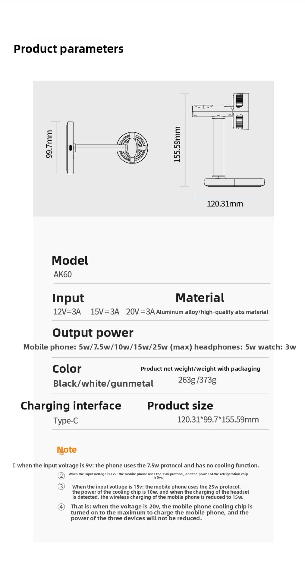 3 in 1 Wireless Charging Station, MagSafe Charger Stand Compatible, Qi2 25W Certified Palm-Sized Foldable Charger for iPhone 17/16, Apple Watch, AirPods (Non-Battery, Adapter Included)