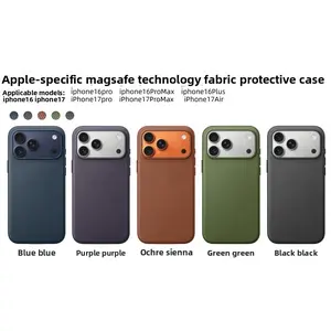 Technology Fabric Official Phone Case for iPhone 17 Pro Max with Magnetic AI Button IC Animation Display