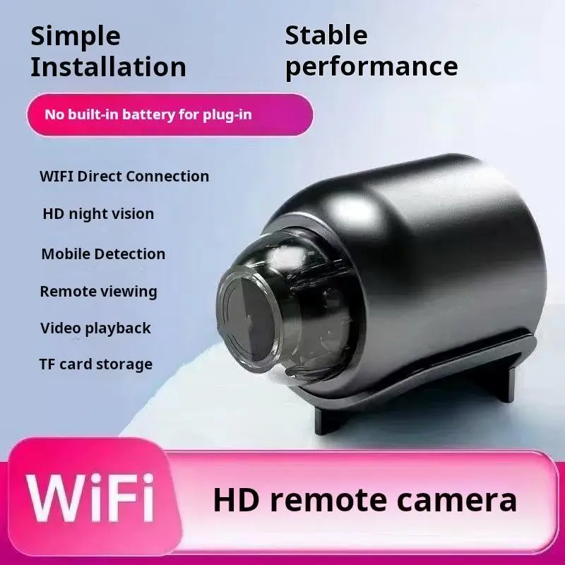 X5 Wireless Home Security Camera - 720P HD, WiFi Supported, Magnetic Mount, USB Powered, USB Plug-In, Indoor-Outdoor Universal, Built-In Battery, MicroSD Slot, Night Vision, Supplier Warr.