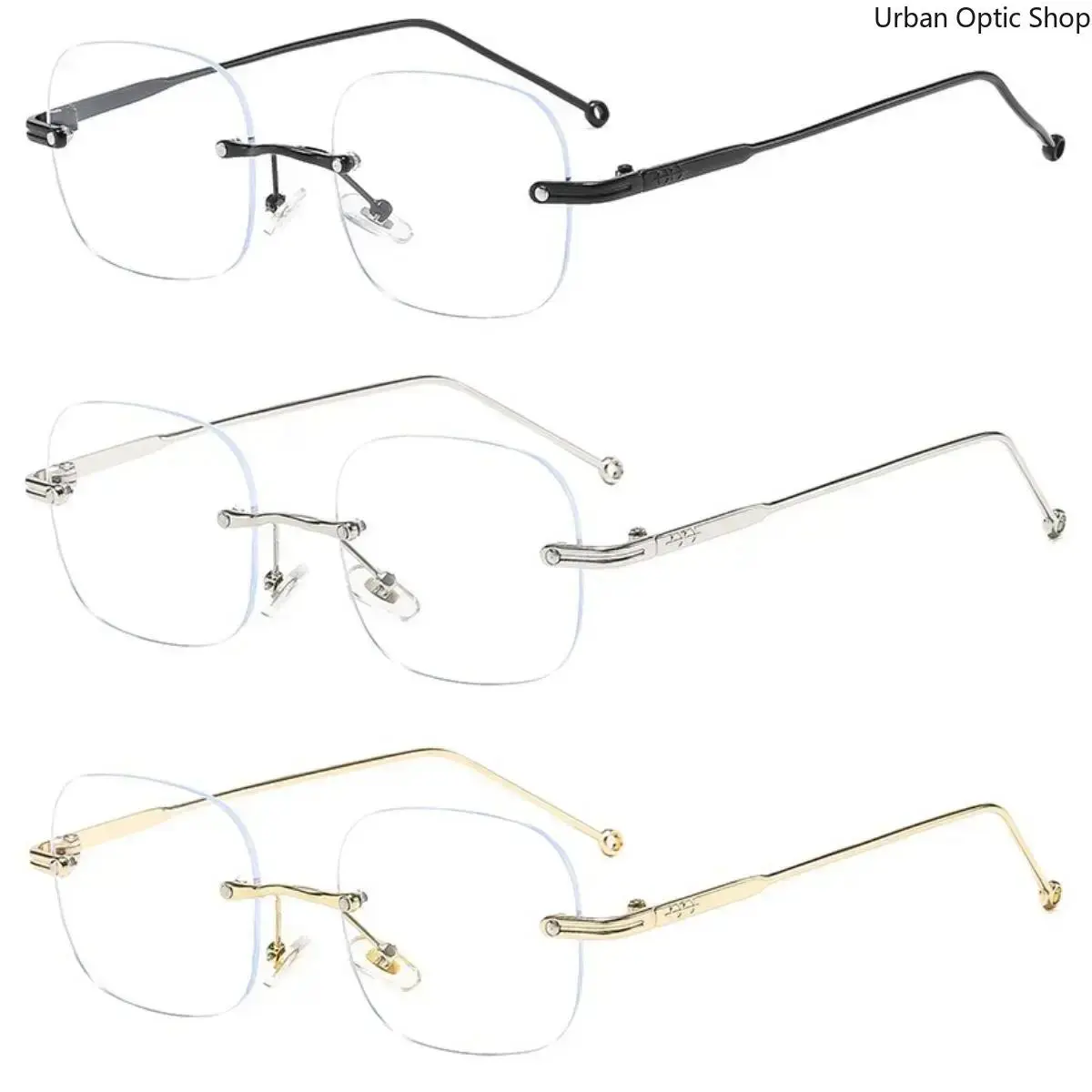 XUH Blue Light Blocking Glasses for Unisex, Rimless Minimalist Lightweight Nylon Eyewear for Gaming & Office Work, Minimalist Flat Lenses, Blue Light Blocking Lens, Eyeglasses Frames, Glasses Fashion