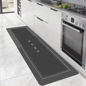 Modern Minimalist Earth Tone Kitchen Mat, Non-Slip, Waterproof, Oil-Resistant, Stain-Proof, Ideal for Home Decor, Vikama Carpet