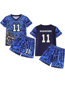 All-season children's football jersey and shorts set, with the name RASHFORD and the number 11. Suitable for sports, leisure, outdoor activities, and sporty styling. Made of breathable material, it is the first choice for outdoor activities.