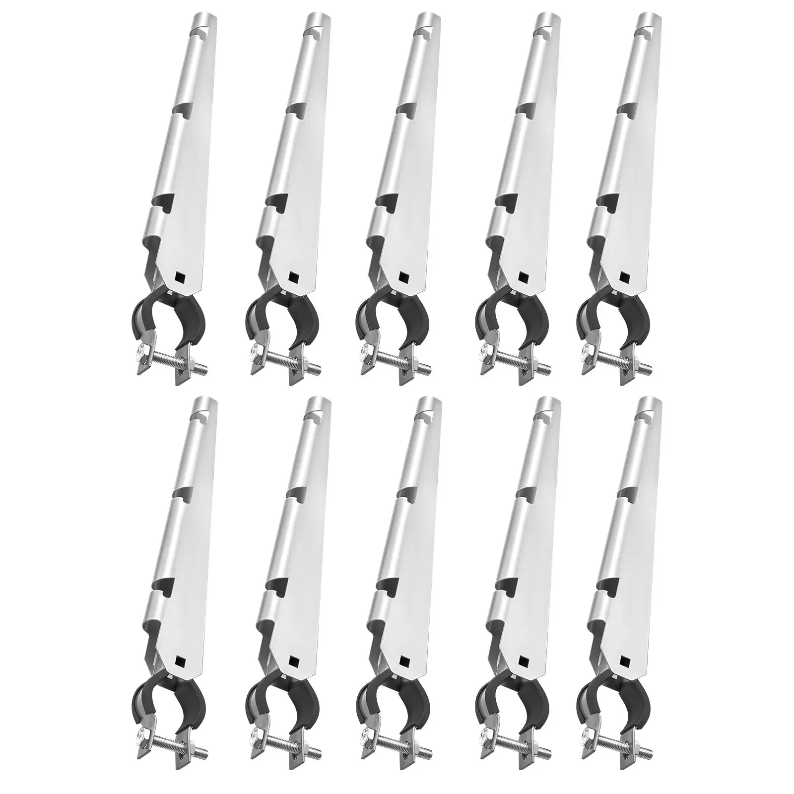 VEVOR Barbed Wire Arm, 10 Packs 14.8 in Fence Post Extender for 1.3" to 1.5" Chain Link Fences, U Bracket Design, Galvanized Steel Fence Height Extender, Protect Privacy and Prevent Pets Jumping Off
