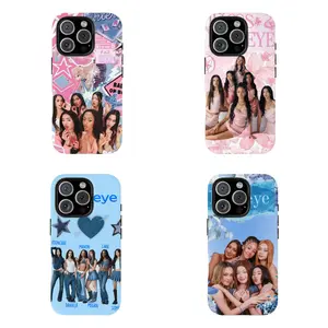 Katssseye Girl Group Collage Phone Case Y2K Pastel Scrapbook Floral Disco Star Print Shockproof Protective Phone Cover Compatible for iPhone 17Promax 16 15 14 13 12 11 and for Samsung S21 S22 S23 S24 S25 S26 Perfect Gift for Fans