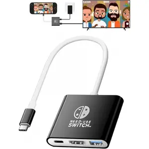 T Tersely Dock for Nintendo Switch 2/1 & OLED,Docking Station TV with HDMI2.0 /USB3.0 /PD100W USB-C Charging Port, USB C to 4K/60HZ HDMI Adapter for Steam Deck/MacBook/Laptop, USB C Ports