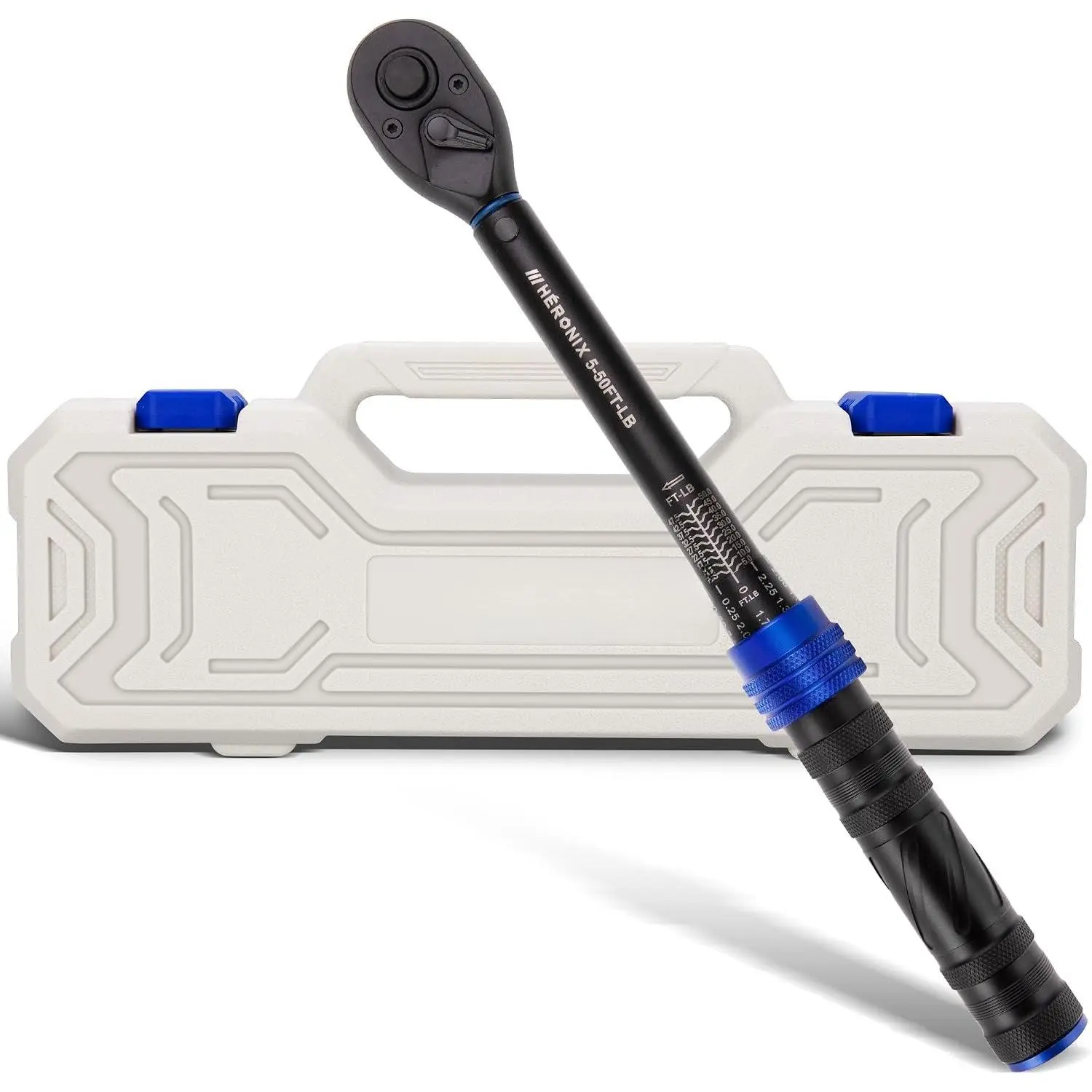 3/8-Inch Drive Click Torque Wrench, 5–50 Ft-Lb (6.8–67.8 Nm) ±3% Accuracy, Loud Click,  Scale, 72- Mini Torque Wrench for , ,  & Spark Plug Maintenance