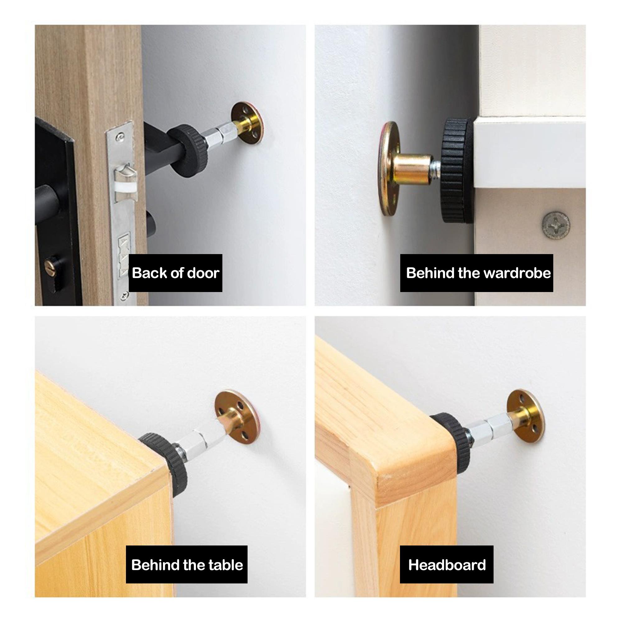 4 Counts Adjustable Threaded Headboard Stoppers Fixer, Secure Fixing, Stabilizes Furniture, Prevents Movement