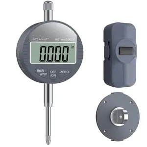 Digital Dial  1inch/0.0005inch LCD Display  Dial Test  with Rear Cover, Inch/Metric Conversion Dial Test Gauge for Lathe, Printer,CNC,Industrial