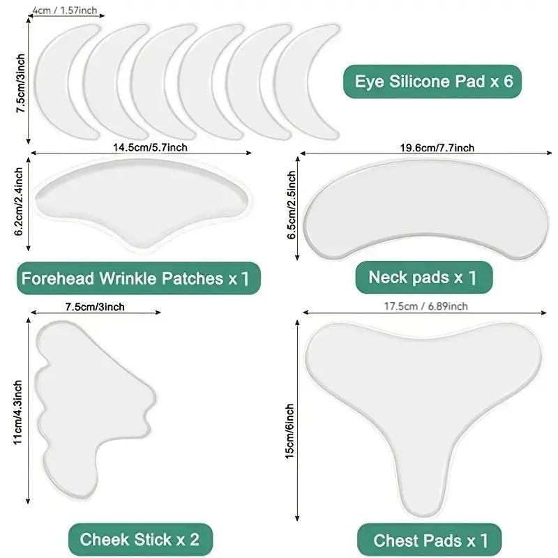 Reusable Facial Wrinkle Patches, Anti Wrinkle Patches, 11pcs Smooth Silicone Pads, Professional Skin Care Tools For Women