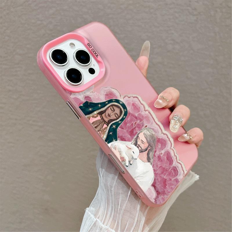 Case for iPhone 17 Pro Max, 16,15, 14, 13 + Samsung S25 Ultra, S24 Ultra, S23 FE Religious Virgin Mary Stylish Shockproof Lightweight Silicone Protective Cover