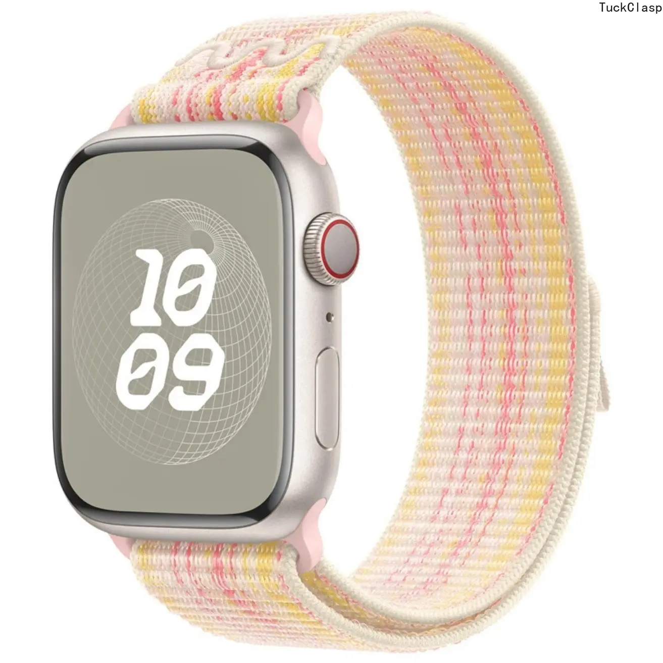 Adjustable Breathable Nylon Loop Watch Band Compatible with Apple Watch Series 1 2 3 4 5 6 7 8 9 10 11, Lightweight Replacement Smartwatch Wrist Strap, Wearable Accessory (Watch Band Only)
