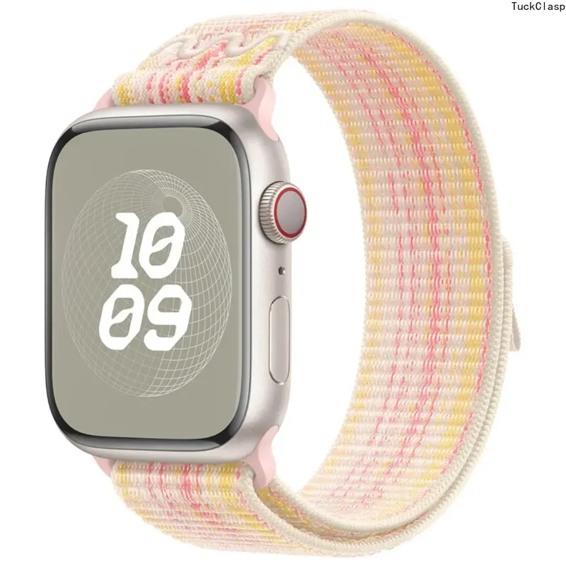 Adjustable Breathable Nylon Loop Watch Band Compatible with Apple Watch Series 1 2 3 4 5 6 7 8 9 10 11, Lightweight Replacement Smartwatch Wrist Strap, Wearable Accessory (Watch Band Only)