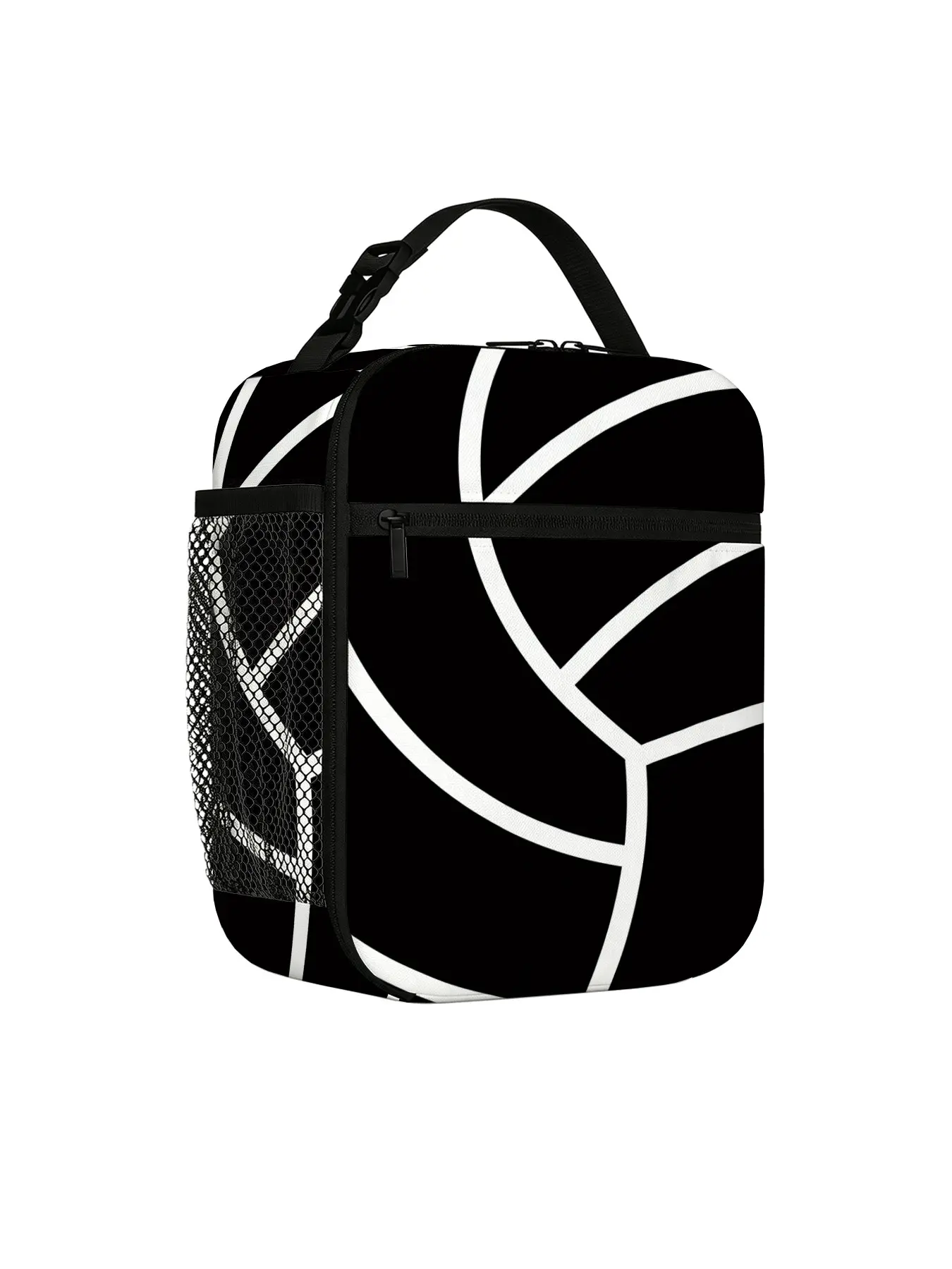 Geometric Pattern Lunch Bag, Insulated Bento Box, Portable Lunch Bag, Leak-Proof, Thick Insulation, Office School Use