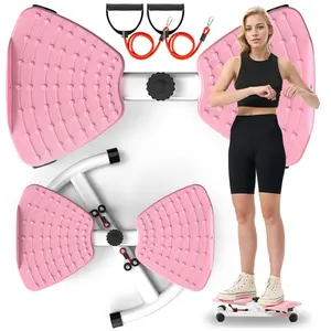 Waist Twister Ab Trainer with a 200-pound weight capacity, featuring a quiet, non-slip twisting board; suitable for both men and women, this home-use ab trainer is a portable waist aerobic exercise device.