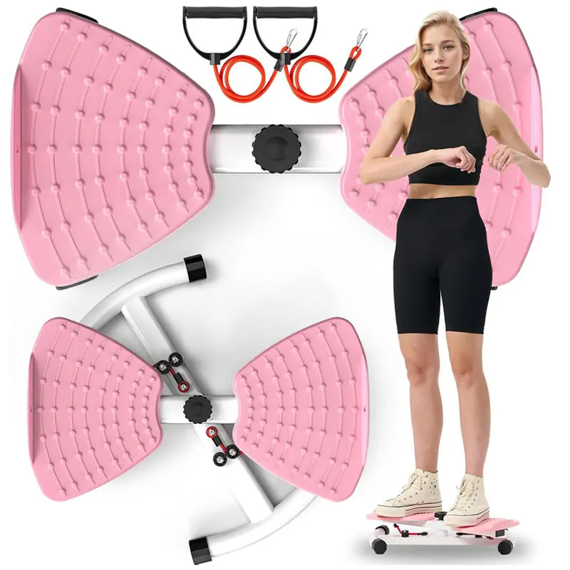 Waist Twister Ab Trainer with a 200-pound weight capacity, featuring a quiet, non-slip twisting board; suitable for both men and women, this home-use ab trainer is a portable waist aerobic exercise device.