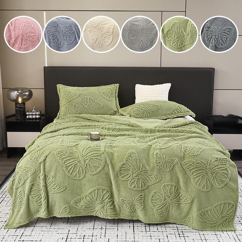 3D Butterfly Pattern Blanket, 1 Count Soft Comfortable Warm Throw, Air-conditioned Room Blanket, Warm Nap Blanket for Home & Office & Travel, Soft Bed Blanket