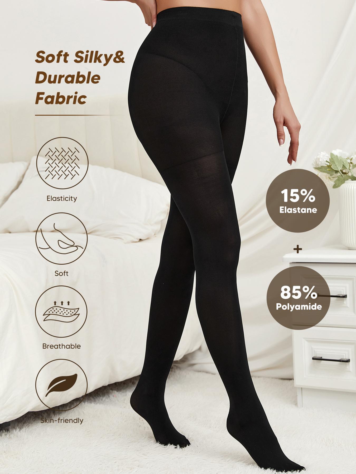 Women's Solid High Waist Compression Tights, Casual Comfy Breathable High Stretch Pantyhose for Daily Wear, Ladies High Waisted Tights for Fall & Winter Womenswear