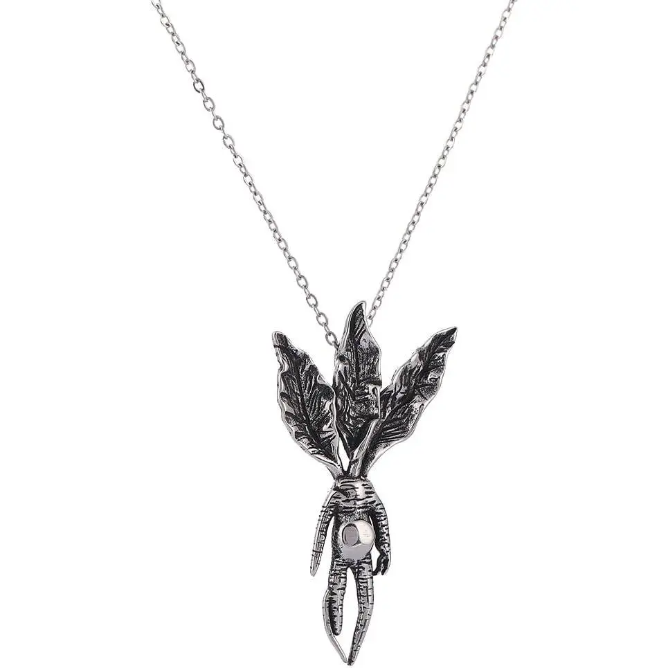 Mandrake Root Necklace, Stainless Steel Magic  Pendant, Mandragora    for Women Men