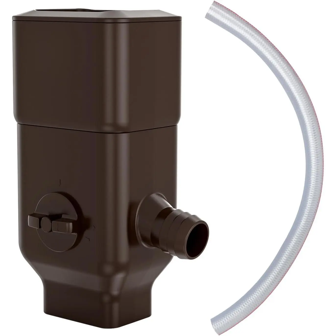 Prestantious Downspout Diverter, Rainwater Diverter with Adjustable Switch Valve, Rainwater Collection System Fits for 3”x 4”Oversize Downspout and 2”x3” Standard Downspout, Brown