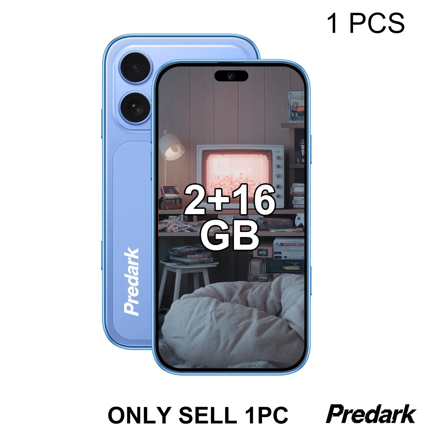 3.75 Inch Travel Emergency Phone, 2+16GB Expandable, 20mp Dual Camera, 1750mah Long Battery, 3g Dual Sim, Android 10, Lost Prevention