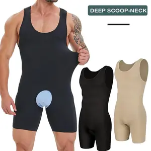 Men Full Underwear Compression Body suit Breathable Tummy Control Shapewear Abdomen Waist Trainer Corset Menswear Slim Fit Socks