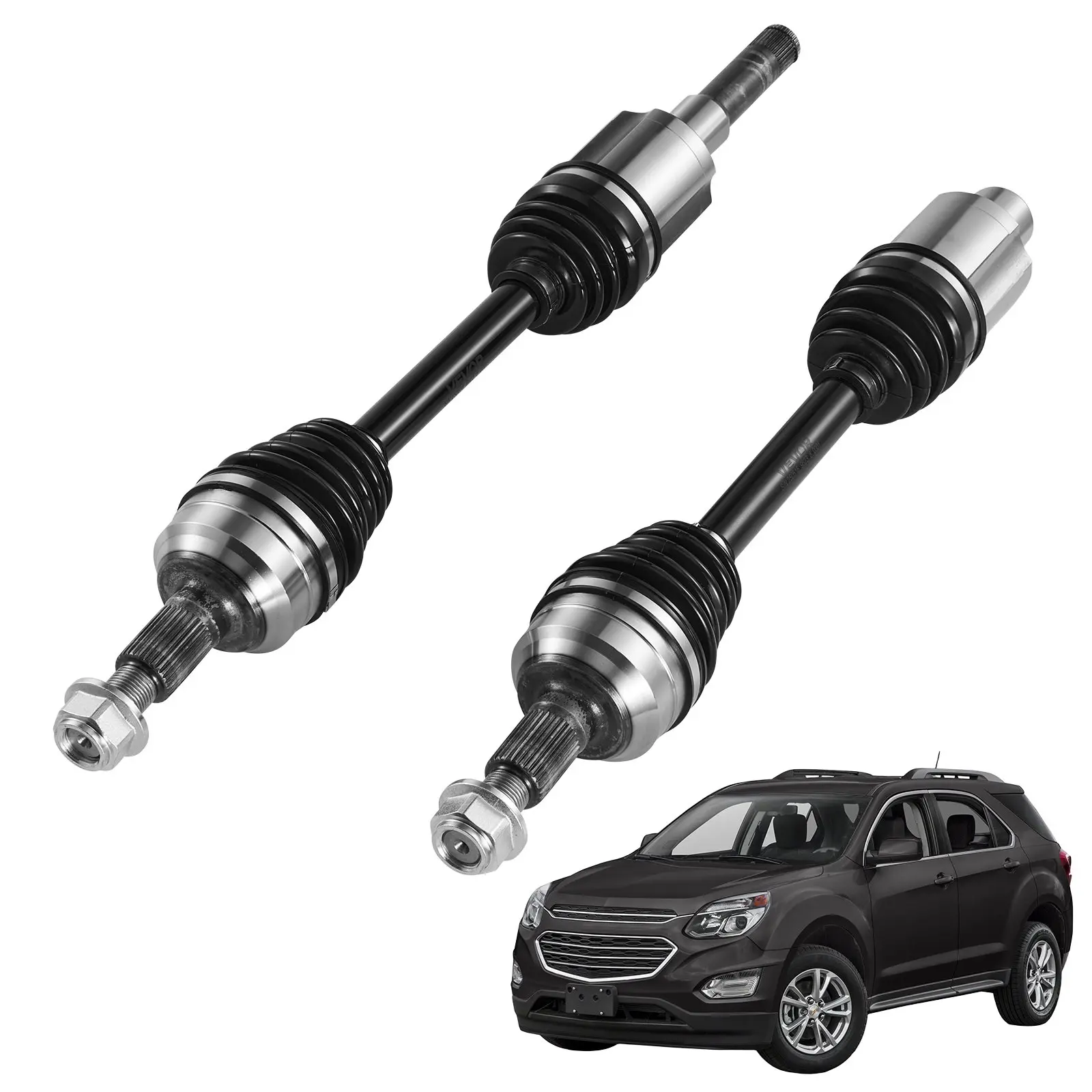 VEVOR Front CV Axle Shaft Assembly Pair (2 Pieces: Left Driver & Right Passenger Side), Quality Alloy-Carbon Steel Build, 28.2 lbs, Easy Installation, Compatible with 2010-2017 Chevrolet Equinox, Oem-Level Precision, Stay Safe During Setup