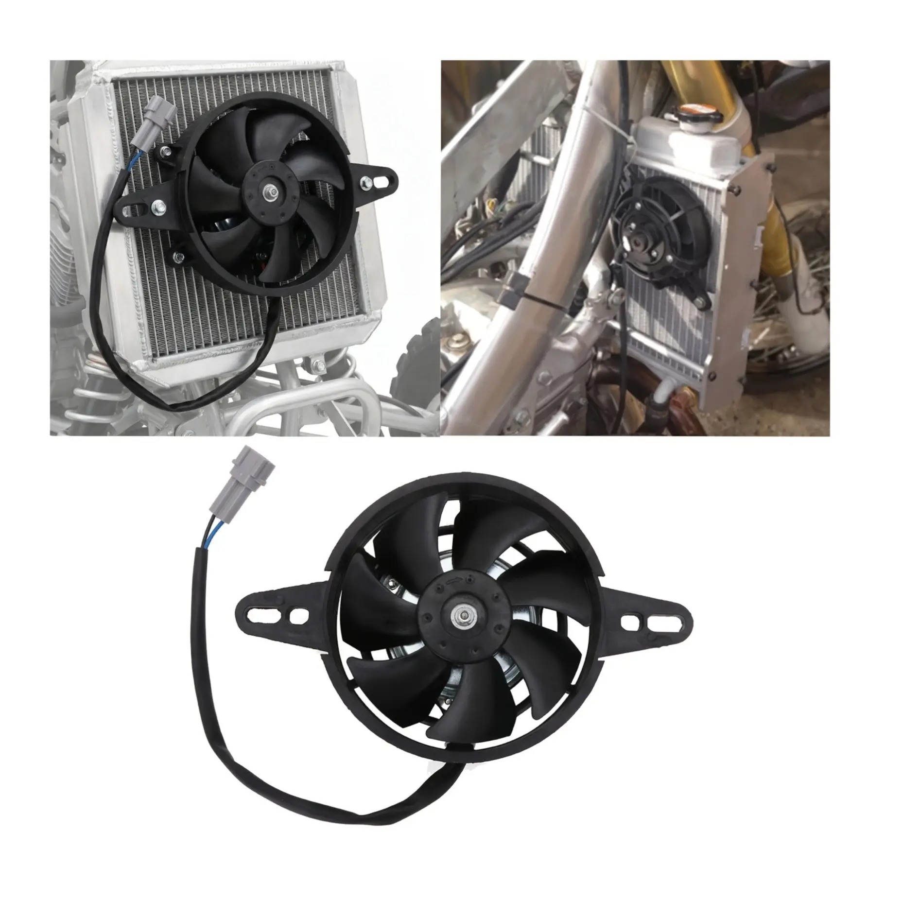 Radiator Fan Motorcycle 4in Electric Cooling Thermal Fan, for 200cc 250cc Motorcycle, Quad Atv, Go Kart, Dirt Pit, Motor Bike, Utv