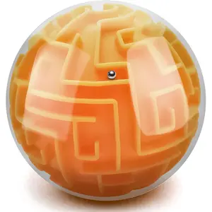 Amaze 3D Memory Sequential Maze Ball Puzzle Toy Gifts for Kids Adults - Challenges Game Lover Tiny Balls Brain Teasers Game (Orange)fidget toys