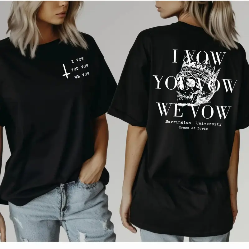 MONO LABEL [100% Cotton] House of Lords  T-shirt, I Vow You Vow We Vow Sweatshirt, Bookish Merch, Book Lover Gifts, Dark Romance Hoodie