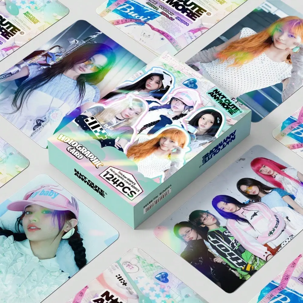 124 Star Laser Cards Total Chain Illit Album Not/cute Anymore Flash Photo Cards Lomo Cards, Collectible Music Memorabilia
