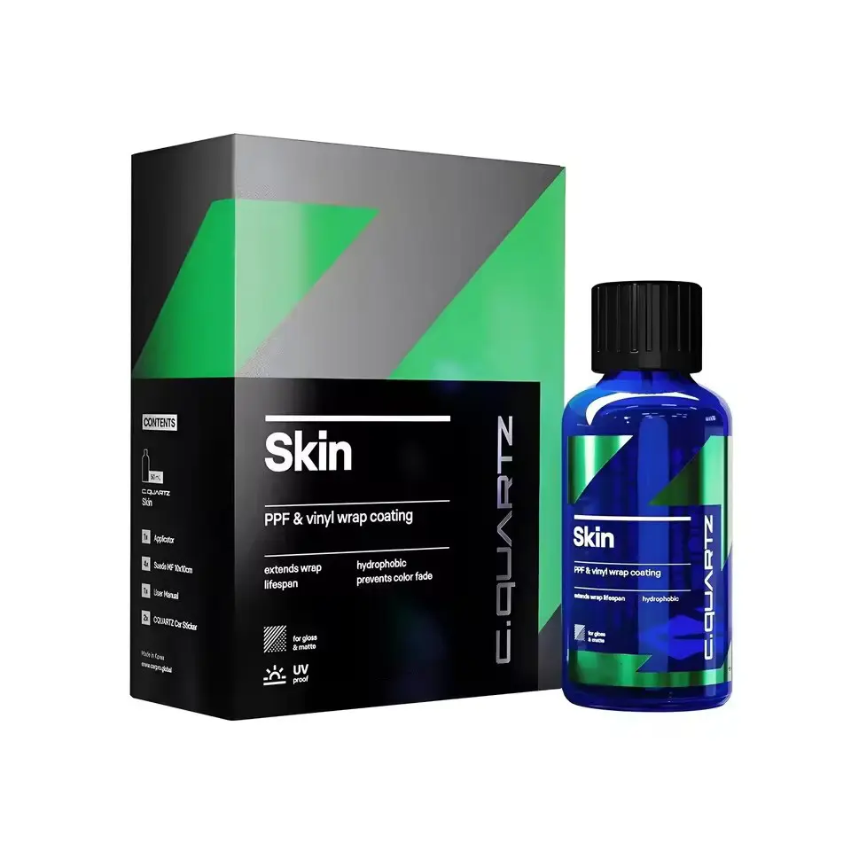 CAR CQUARTZ Skin 50Ml PPF Vinyl Nano Coat UV Protection for Wrapped Vehicles with Vinyl Film UVA UVB Resistant