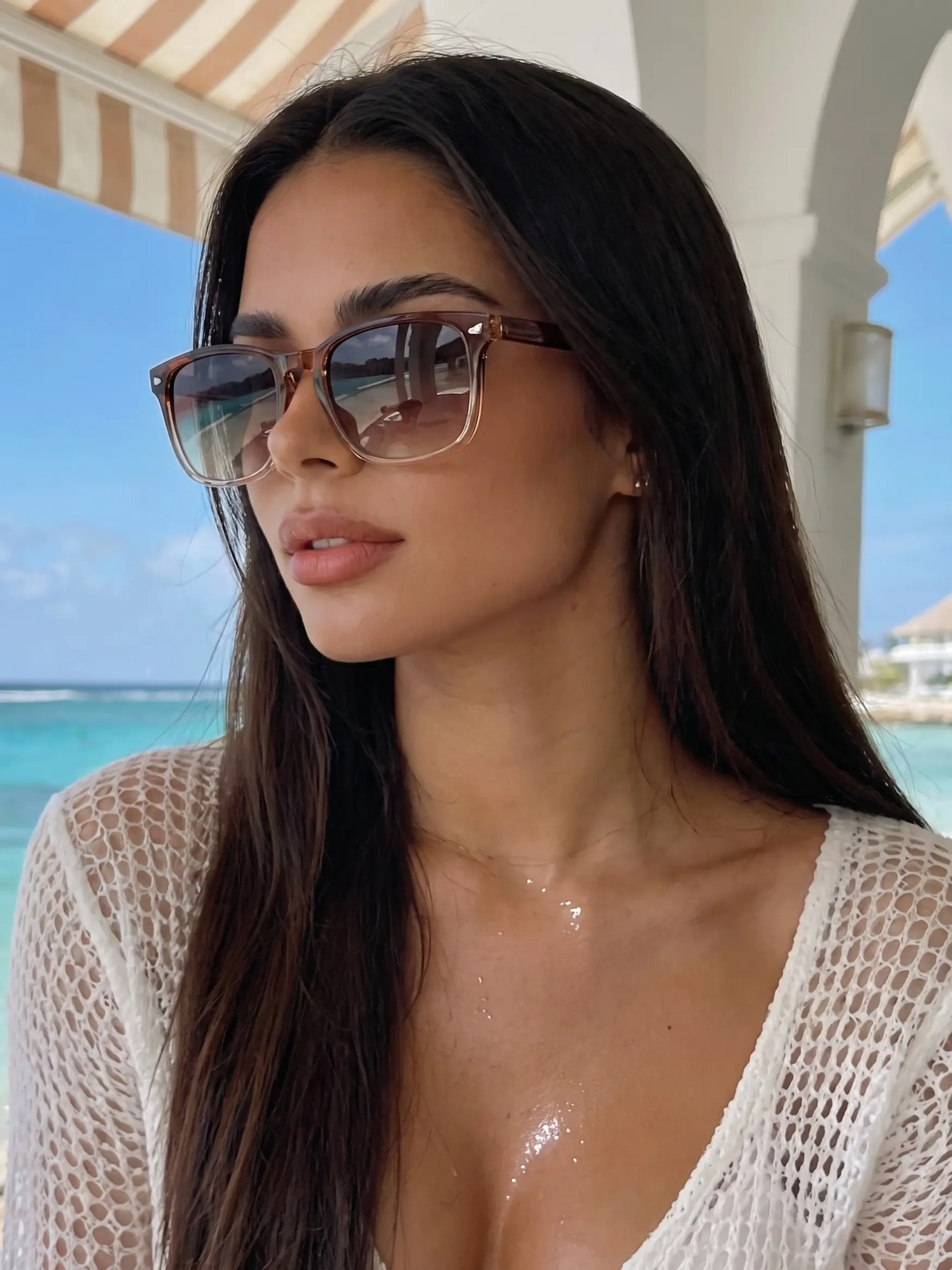 Modern Square Sunglasses, Unisex High-Grade Gradient Lenses, Perfect for Driving, Travel, and Vacation, Stylish and Functional