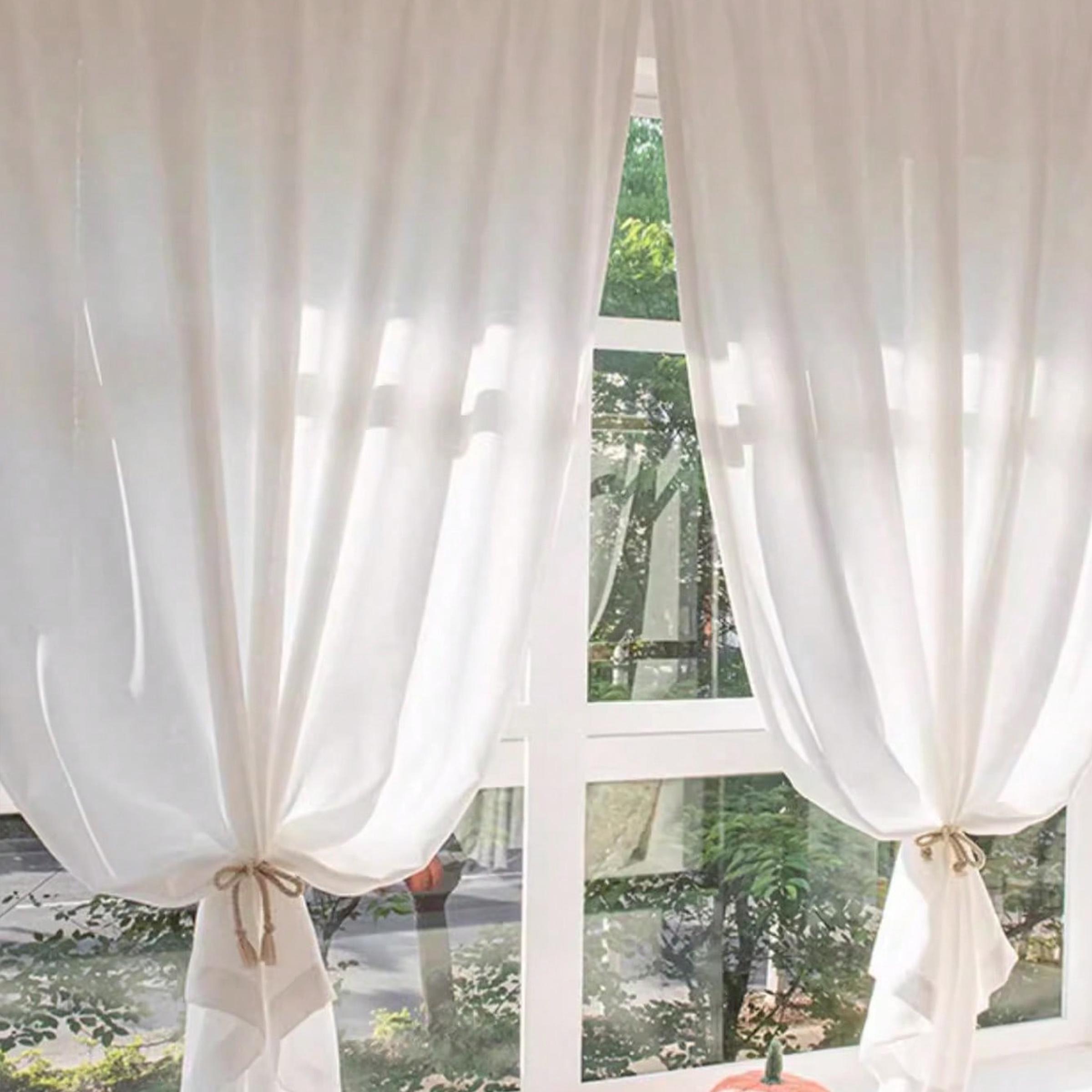 Self Adhesive Curtain, 1 Count Solid Color Blackout Curtain, Magic Paste Window Curtain, Home Decor for Living Room Bedroom Kitchen, Room Decoration