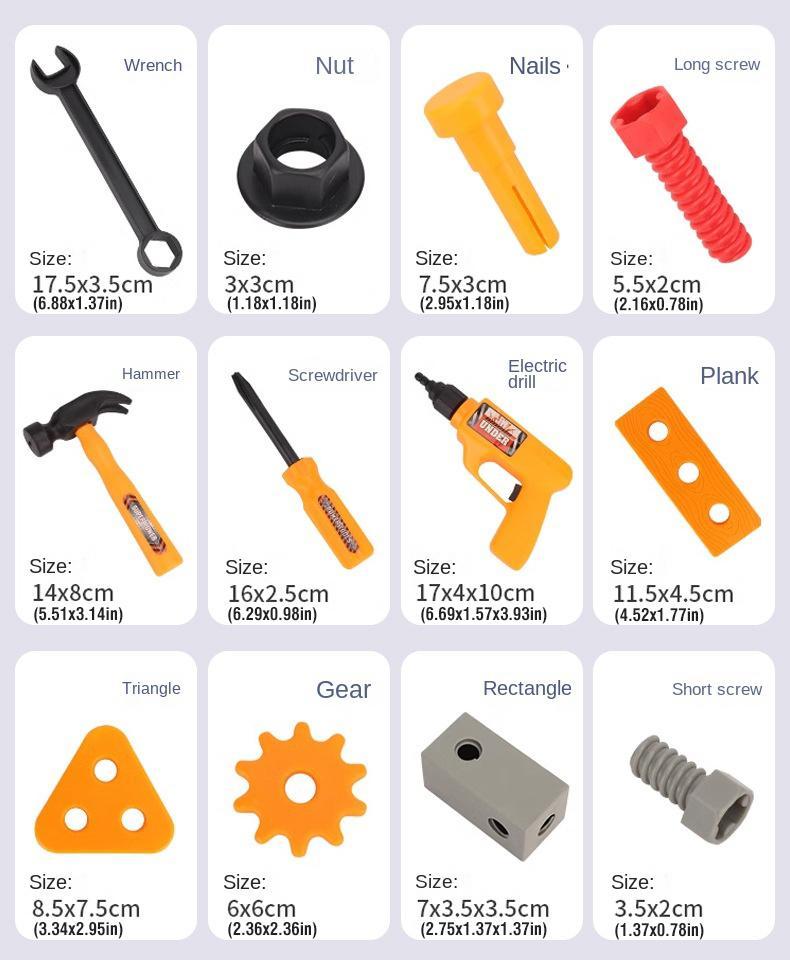 Kids Tool Set - Toddler Tool Kit with Drill, Includes Construction Toys for Boys & Girls Ages 3-6, Ideal for Christmas and Birthday Gifts