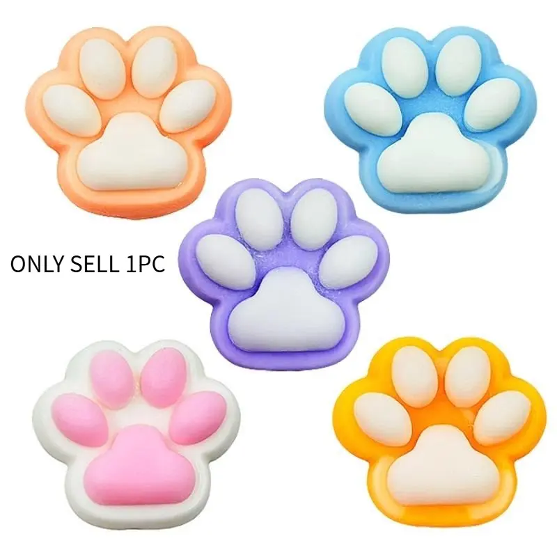 Fluffy Plush Texture Cat Paw ASMR Fidget Toy, Single Pack Squish Knead Toy for Boredom, ADHD & Daily Stress Irritability Relief