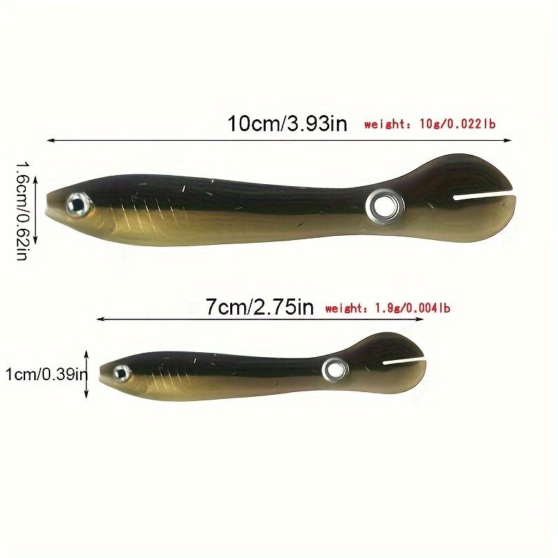 7cm/10cm 5pcs Mud Loach Bionic False Bait Roadside Throwing Tail Fish Soft Bait Freshwater Pufferfish Bass Black Fish Catfish Soft Insect Soft Fish Bait