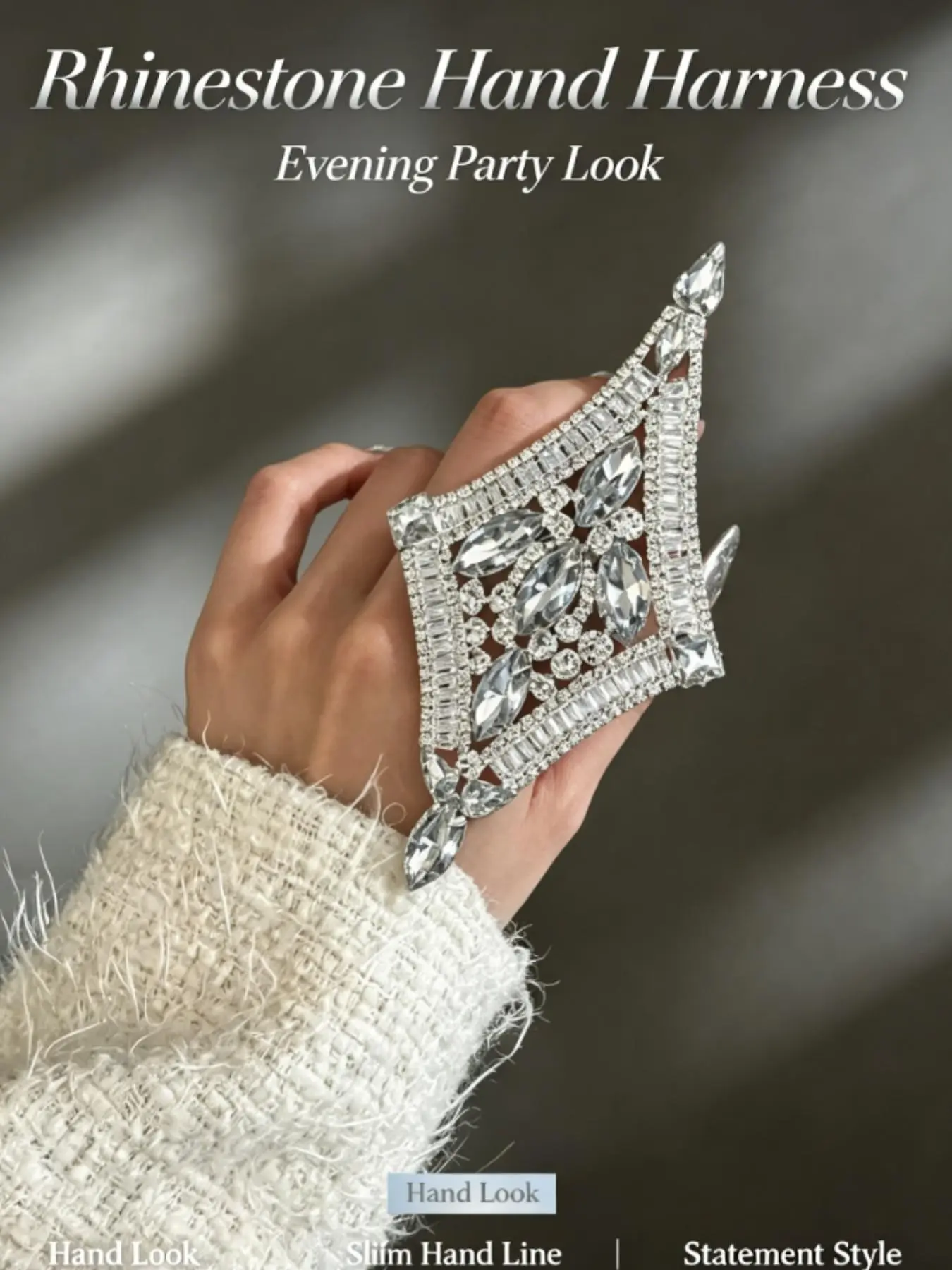 Bling Rhombus Full Diamond Statement Ring, Eye-Catching Heavy-Duty Cocktail Ring, Elegant Atmosphere Finger Ring for Evening Events