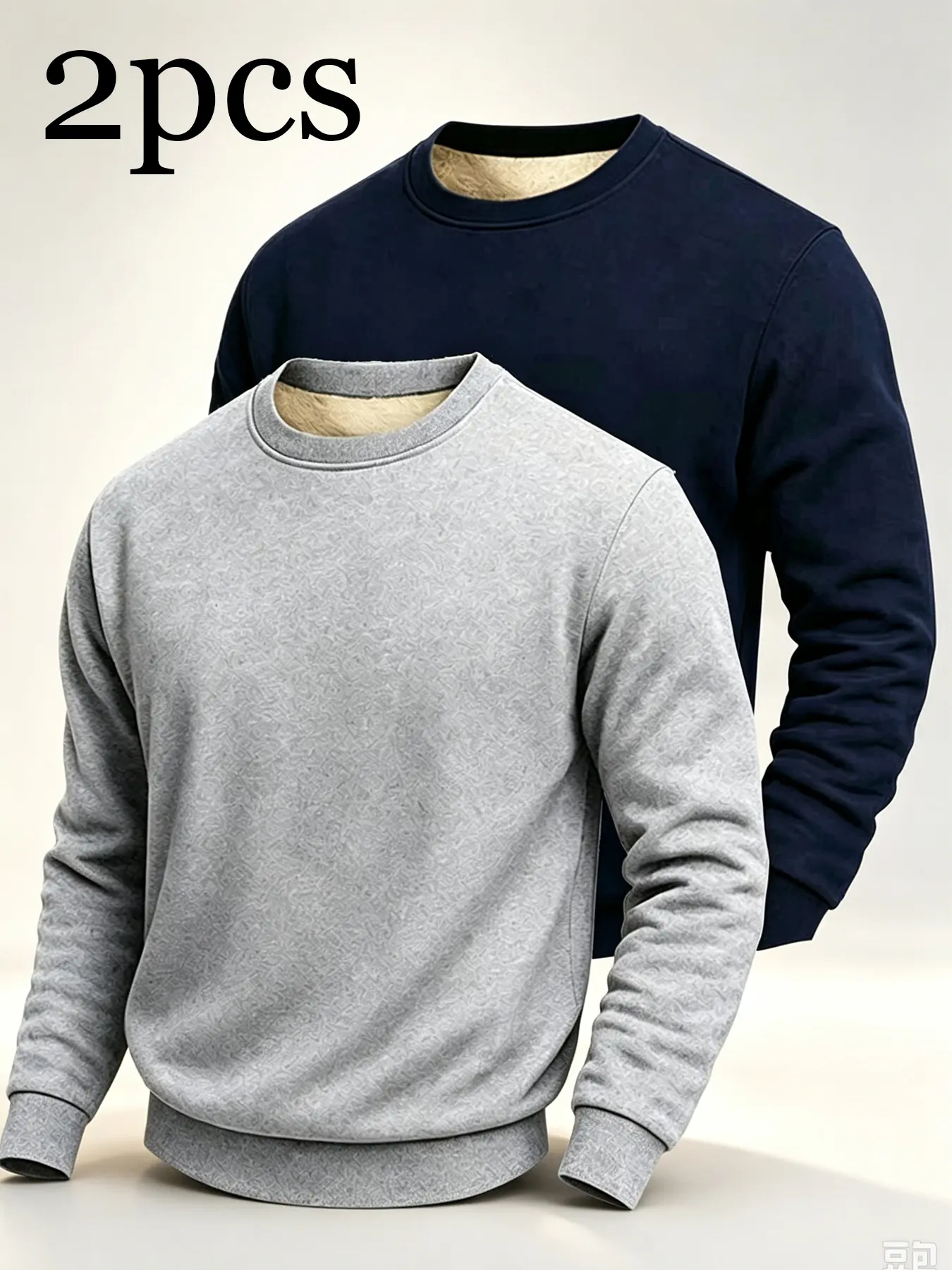 Men's Thermal Sherpa Sweatshirt, Loose Comfort Pullover For Home & Outdoor