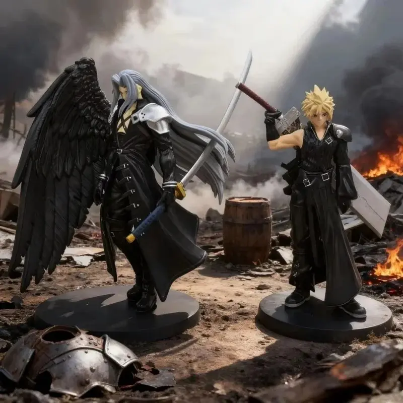 Anime Fighting Game Action Figures Ryu Ken Masters Cloud Strife Sephiroth PVC Model Toys Dolls Room Decor Christma Gift For Boys