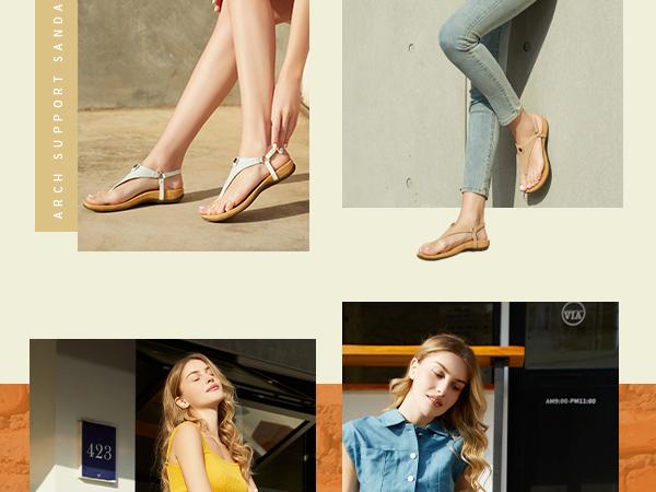 Athlefit Women's Comfortable Orthopedic Sandals Thong Dressy T-Strap Orthotic Casual Summer Arch Support Sandals Athlefit Women's Comfortable Orthopedic Sandals Thong Dressy T-Strap Orthotic Casual Summer Arch Support Sandals