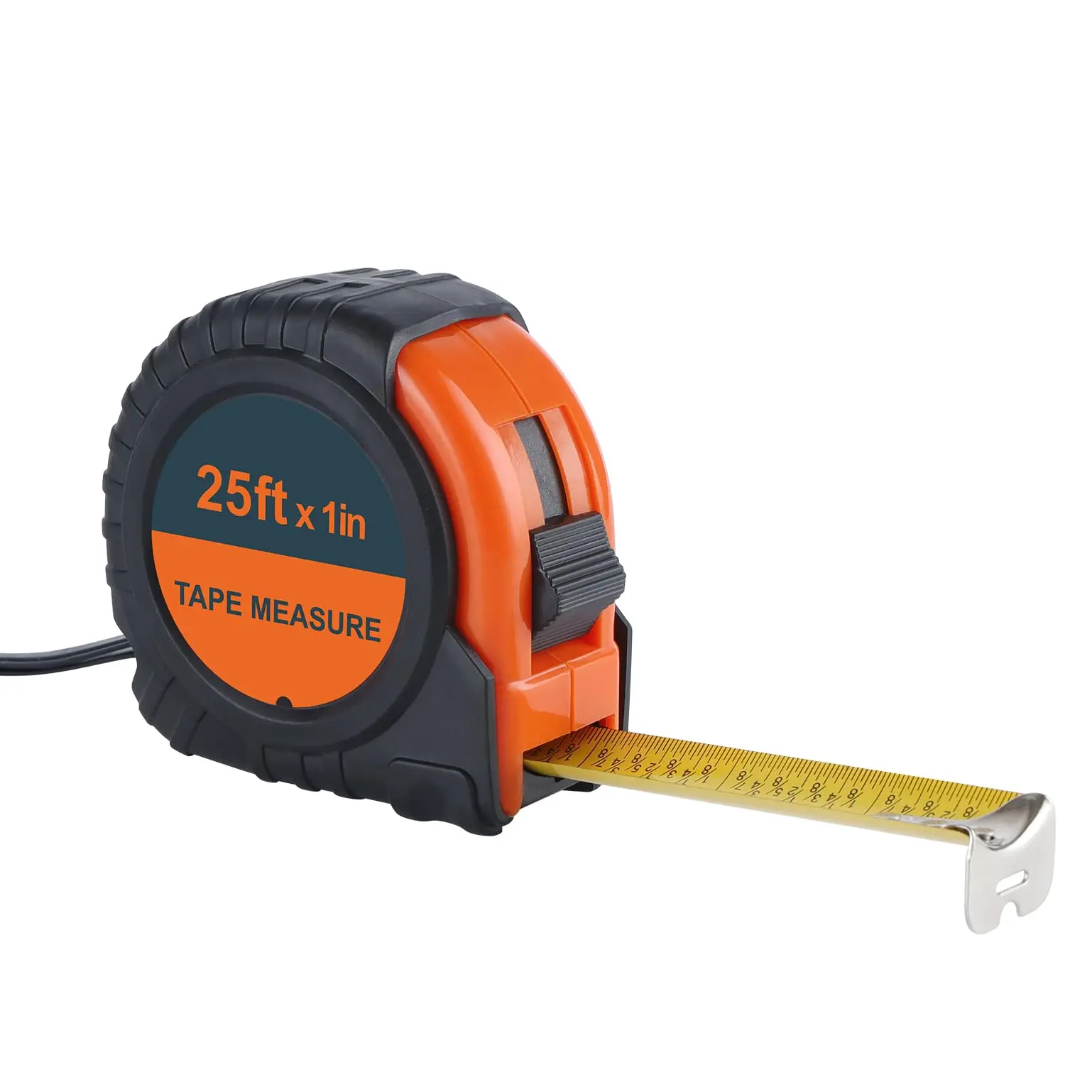 Tape Measure 25 ft, 1 Pack Easy Read Measuring Tape Retractable with Fractions 1/8, Measurement Tape 25-Foot by 1-Inch