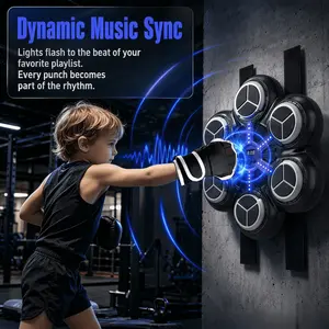 Smart Bluetooth-compatible Music Boxing Machine, Wall-Mounted Punch Bag, Home Gym Equipment, Coordination Training, Adult & Kids Fitness, Gift Idea