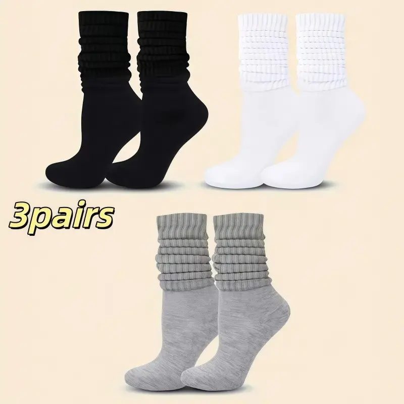 3 Pairs Set Soft Knit Ankle Socks, Breathable and Skin-Friendly, Ideal for Jk, Daily Commute, Fall Winter Outdoor Activities