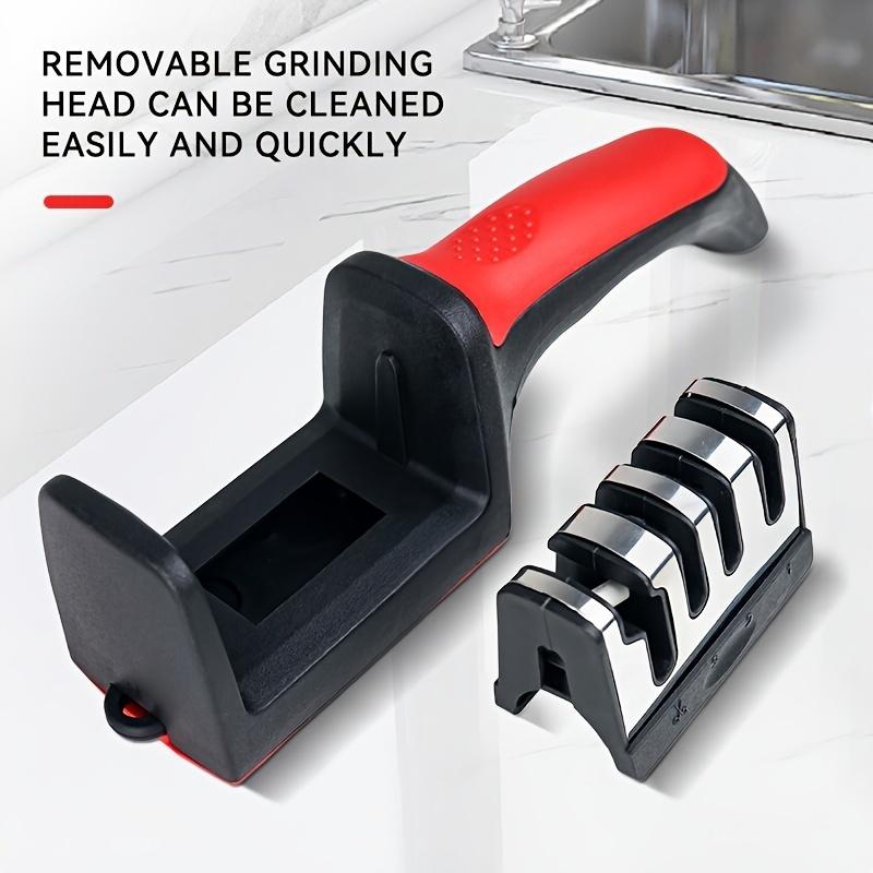 4-Stage Professional Knife Sharpener - High-Precision Whetstone, Diamond, And Ceramic Sharpening Stone with Non-Slip Grip - Easy to Use, Fast Sharpening, And Long-Lasting Performance, Suitable for Father'S Day
