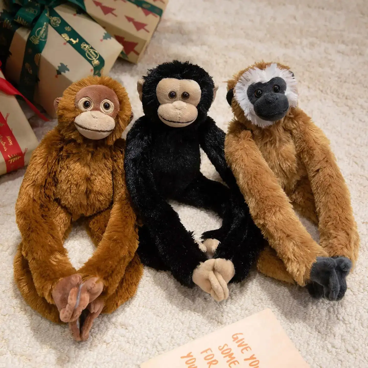 High Quality Hanging Animal Plush Toys - 1 Monkey, Lifelike Sloth Orangutan Dolls, 1 Size, Warm Mom-Child Hugging Cuddly Home Decor, Kid Gift, Stress Relief Classic Novelty Toy, Dropship (0.5-2 cm Differences), One Size, Soft Plush